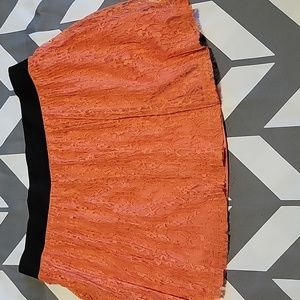 Candies salmon lace short skirt